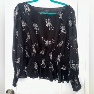 Ann Taylor Peplum Blouse, Petite Large